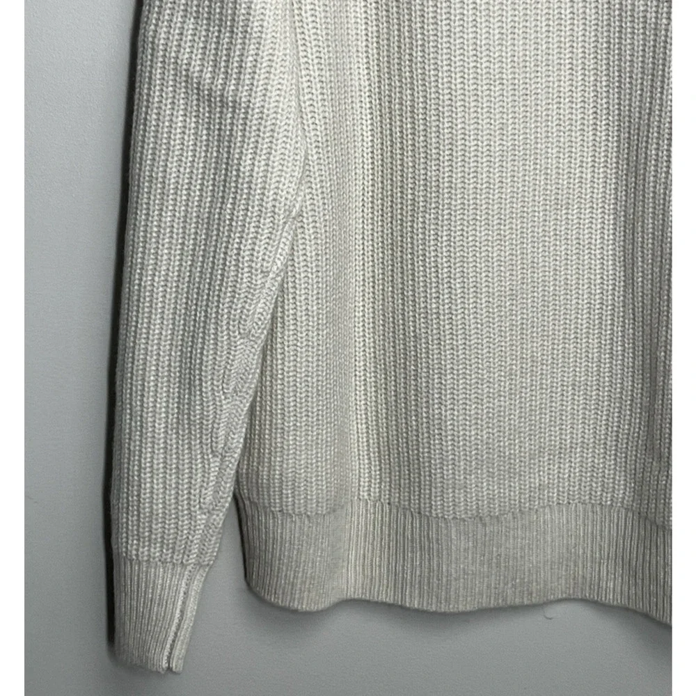 J Crew Midweight Cashmere Sweater Mens L Ribbed Raglan Sleeve Turtleneck Sweater